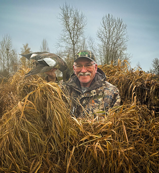 Dan Otway of Pitt Meadows Hunts in One of Our Blinds